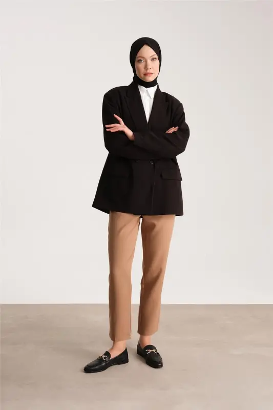 Armine Yüksek Bel Havuç Pantolon Ort2518 Camel - 1