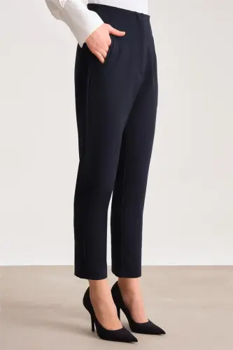 Armine Yüksek Bel Havuç Pantolon Ort2518 Lacivert - 4