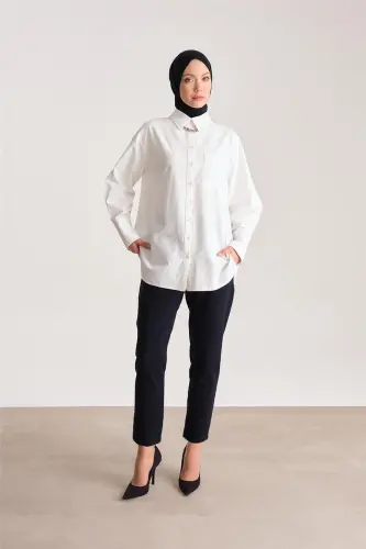 Armine Yüksek Bel Havuç Pantolon Ort2518 Lacivert - ARMINE (1)