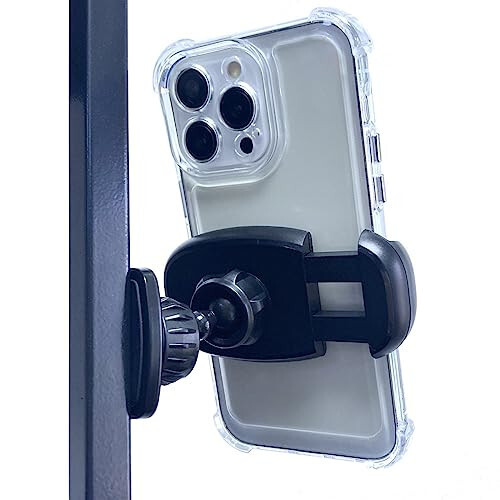 ARMOLABX Gym Magnetic Phone Holder Mount Attach to Metal Surface, [Big Phones & Thick Cases Friendly] Magnetic Phone Holder for Gym Workout Record Compatible with All Smartphones - ARMOLABX