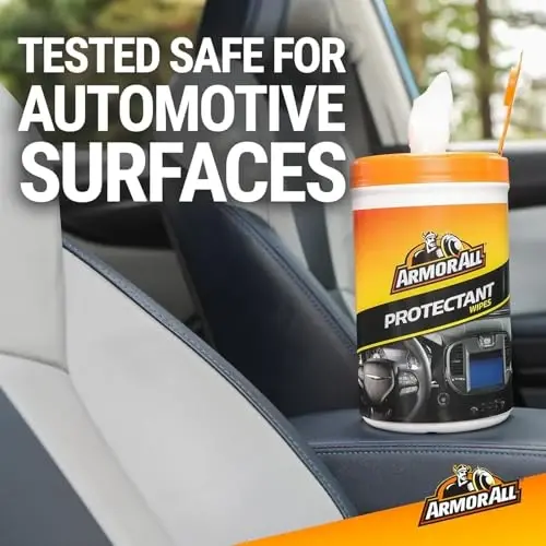 Armor All Car Interior Protectant Wipes, 90 Count Canister, UV Protectant for Vinyl, Rubber, Plastic, Trim and Dashboards - 6