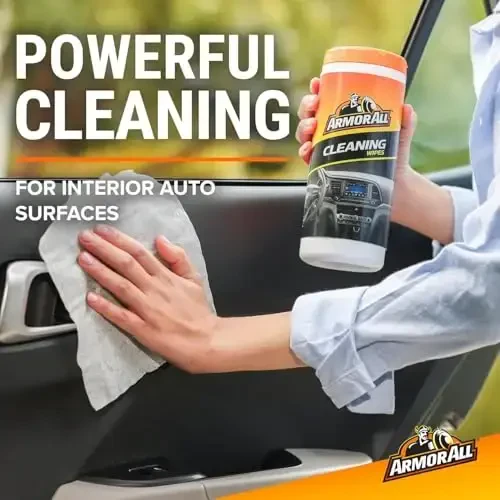 Armor All Car Cleaning Wipes, Wipes for Car Interior and Car Exterior, 90 Wipes Each - 3