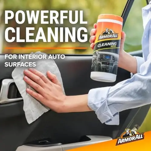 Armor All Car Cleaning Wipes, Wipes for Car Interior and Car Exterior, 90 Wipes Each - 3