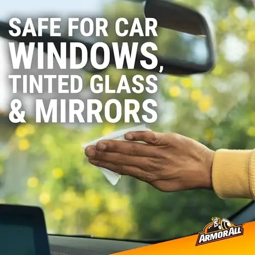 Armor All Car Glass Wipes by Armor All, Film va kirlar uchun avtomatik oynalarni tozalash vositasi, 90 dona - 5