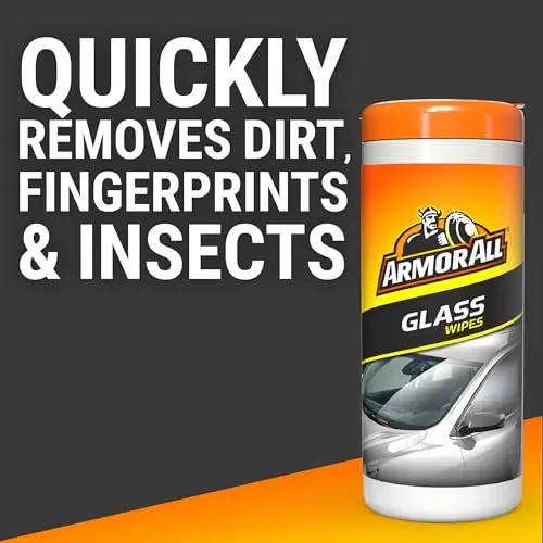 Armor All Car Glass Wipes by Armor All, Film va kirlar uchun avtomatik oynalarni tozalash vositasi, 90 dona - 6
