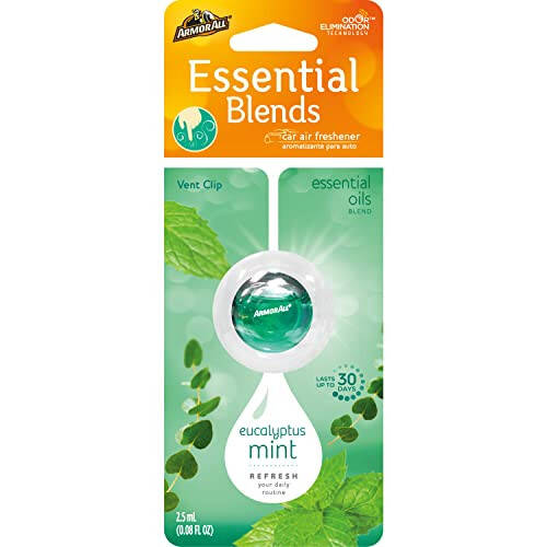 Armor All Essential Blends Air Freshening Vent Clip, Eucalyptus Mint Scent (0.08 fluid ounces) - 1