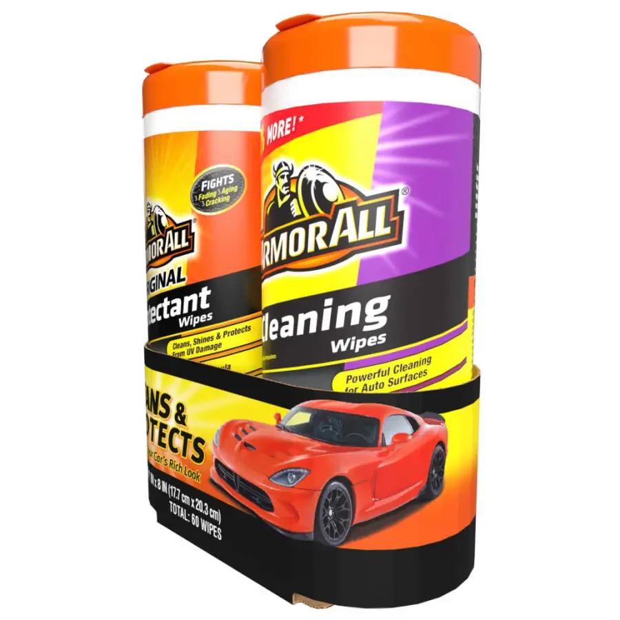 Armor All Original Car Cleaning Wipes and Protectant, 30 Count (2 Pack) - 21