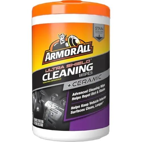 Armor All Ultra Shield + Ceramic Cleaning Wipes by Armor All, Car Interior Cleaner Wipes with Stain-Repelling Technology, 90 Count (Pack of 6) - ENERGIZER AUTO SALES, INC (1)