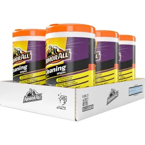Armor All Ultra Shield + Ceramic Cleaning Wipes by Armor All, Car Interior Cleaner Wipes with Stain-Repelling Technology, 90 Count (Pack of 6) - 5