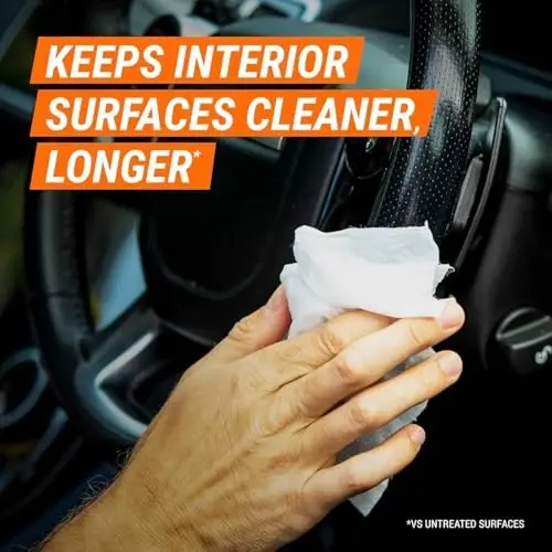 Armor All Ultra Shield + Ceramic Cleaning Wipes by Armor All, Car Interior Cleaner Wipes with Stain-Repelling Technology, 90 Count - 4