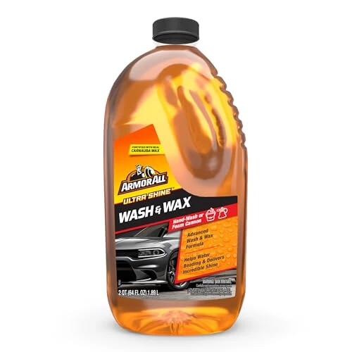 Armor All Ultra Shine Car Wash and Car Wax by Armor All, Cleaning Fluid for Cars, Trucks, Motorcycles, 64 Fl Oz Each - 1