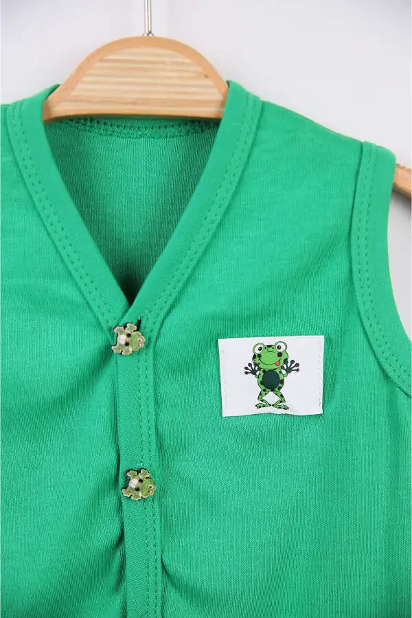 Armored Baby Vest, 100% organic cotton, soft texture. Seasonal, unisex vest. - 2