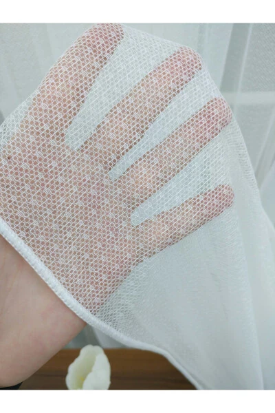 Armure Plain Tulle Curtain Without Pleats - ESSE HOME (1)