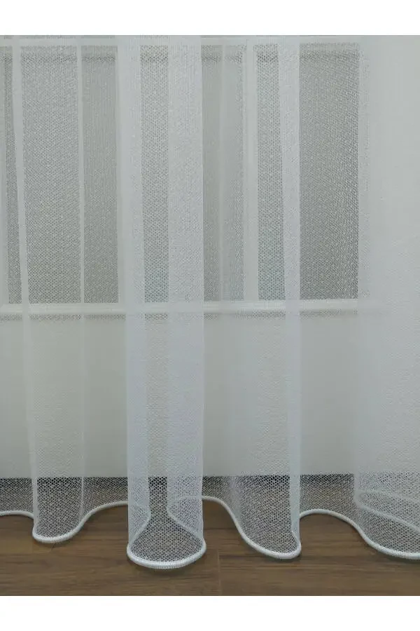 Armure Plain Tulle Curtain Without Pleats - 3
