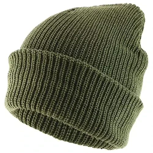 Armycrew 100% Acrylic Oversized XXL Thick GI Watch Cap Ribbed Knit Beanie Hat - ARMYCREW