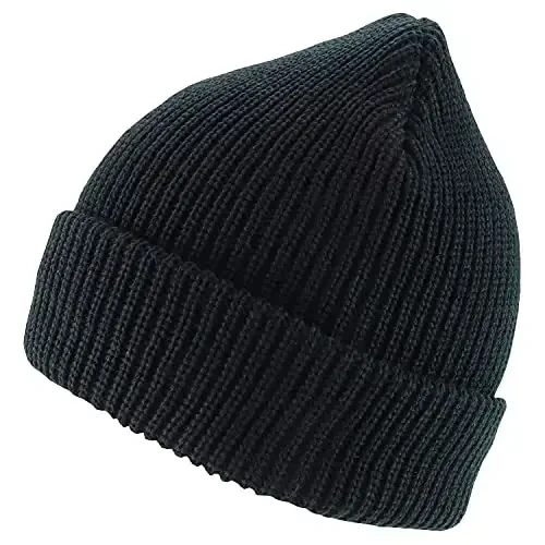 Armycrew 100% Akril O'lchamdagi XXL Qalin GI Soat Qalpog'i Qovurg'ali Trikotaj Beanie Shlyapa - 1