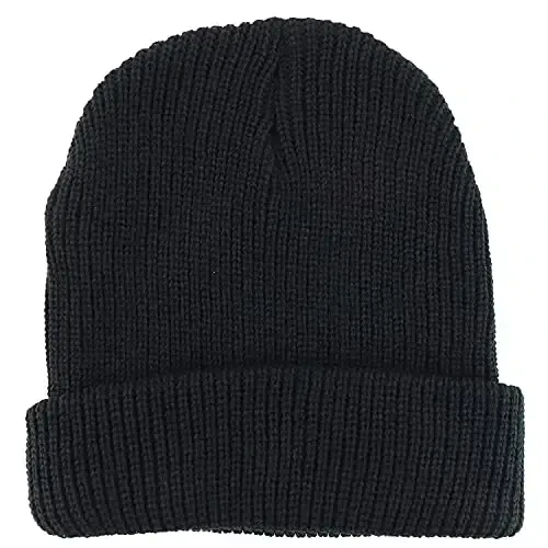 Armycrew 100% Akril O'lchamdagi XXL Qalin GI Soat Qalpog'i Qovurg'ali Trikotaj Beanie Shlyapa - 3