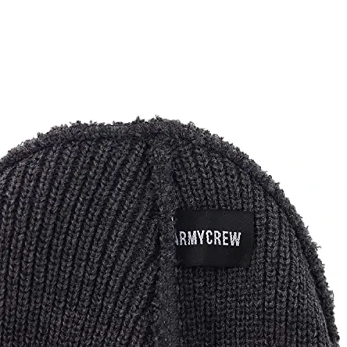 Armycrew 100% Akril O'lchamli XXL Qalin GI Soat Qalpog'i Qovurilgan Trikotaj Shlyapa - 4