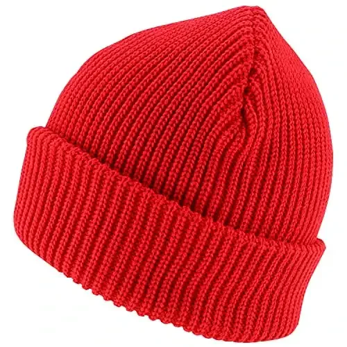 Armycrew 100% Akril Oʻlchamli XXL Qalin GI Soat Qopqoqli Qovurgʻali Trikotaj Beanie Shlyapa - ARMYCREW
