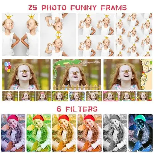 ARNSSIEN Kids Camera, Toddler Kid Digital Camera with 180°Flip Lens & 2.4in IPS Screen, Birthday Festival Gifts Present Toy for 4 5 6 7 8 9 10 11 Year Old Girls/Boys, 32 GB Card Included, X101 - 7