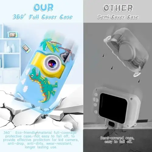 ARNSSIEN Kids Camera, Toddler Kid Digital Camera with 180°Flip Lens & 2.4in IPS Screen, Birthday Festival Gifts Present Toy for 4 5 6 7 8 9 10 11 Year Old Girls/Boys, 32 GB Card Included, X101 - 4