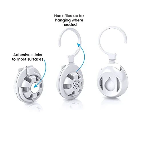 Аромадиффузор для эфирных масел Aromahouse Aromapod с естественной циркуляцией воздуха, персональный, с 5 неодушенными сменными подушечками для спальни, ванной комнаты, кухни, дома, офиса, путешествий - белый (упаковка из 3 шт.) - 4