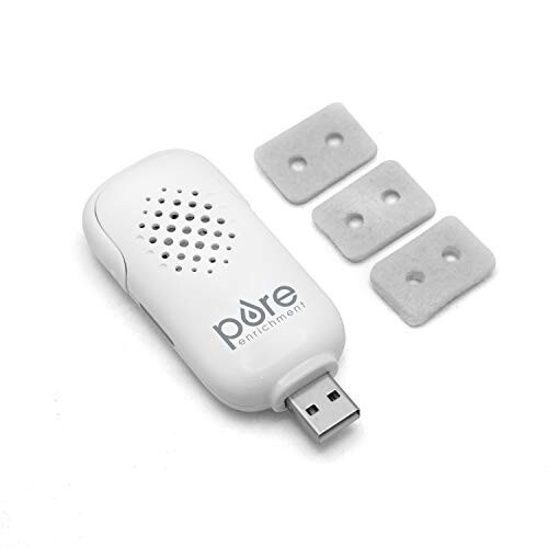 Аромадиффузор Pure Enrichment PureSpa USB для личного использования - Портативный, без BPA, с 3 ароматическими подушечками - Идеально подходит для автомобиля, компьютера и путешествий - 4