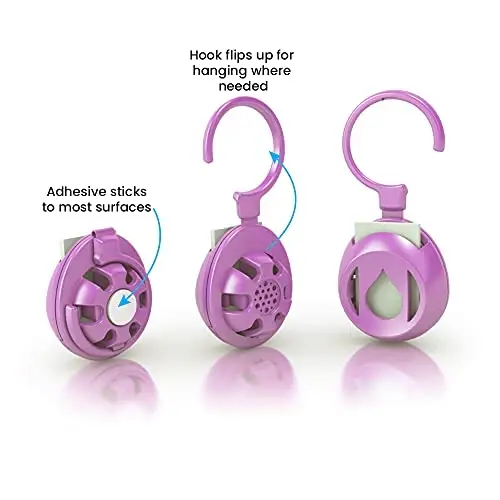 Aromahouse Aromapod Natural Airflow Personal Essential Oil Diffuser with 5 Unscented Refill Pads for Bedroom, Bathroom, Kitchen, Home, Office, Travel - Lavender Color (Pack of 3) - 4