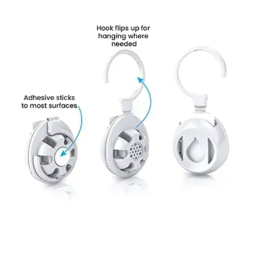 Aromahouse Aromapod Natural Airflow Personal Hanging Essential Oil Diffuser with 5 Unscented Refill Pads for Bedroom - Bathroom - Kitchen - Home - Office - Travel (Pack of 3) - 4