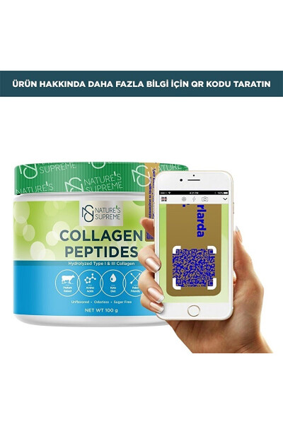 Aromalı olmayan 100 gr Kolajen Peptit Tozu - 5