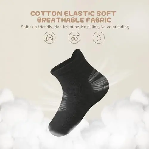 Aroveea Toddler Socks Non Slip Grip Cute Cotton Baby Socks 12 Pack for Toddler Boys Girls Kids - MODAZONE (1)