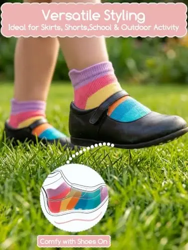 Aroveea Non Slip Grip Ankle Baby Socks 12 Pack for Toddler Boys and Girls Kids,Infant Cute Cotton Baby Socks - 4