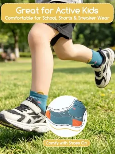 Aroveea Non Slip Grip Ankle Baby Socks 12 Pack for Toddler Boys and Girls Kids,Infant Cute Cotton Baby Socks - 4
