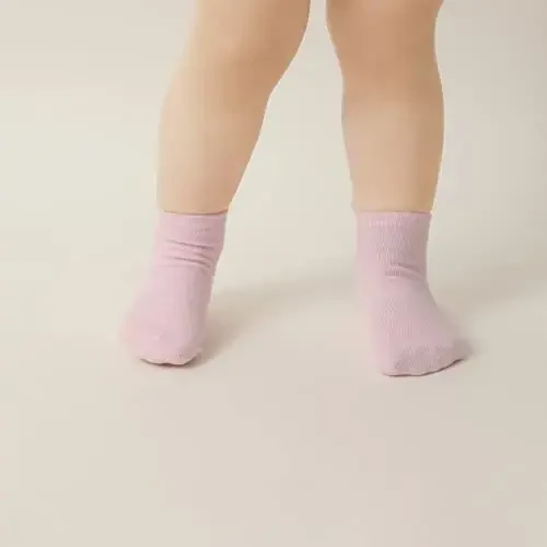 Aroveea Non Slip Grip Ankle Baby Socks 12 Pack for Toddler Boys and Girls Kids,Infant Cute Cotton Baby Socks - 6