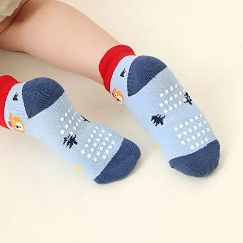 Aroveea Non Slip Grip Ankle Baby Socks 12 Pack for Toddler Boys and Girls Kids,Infant Cute Cotton Baby Socks 