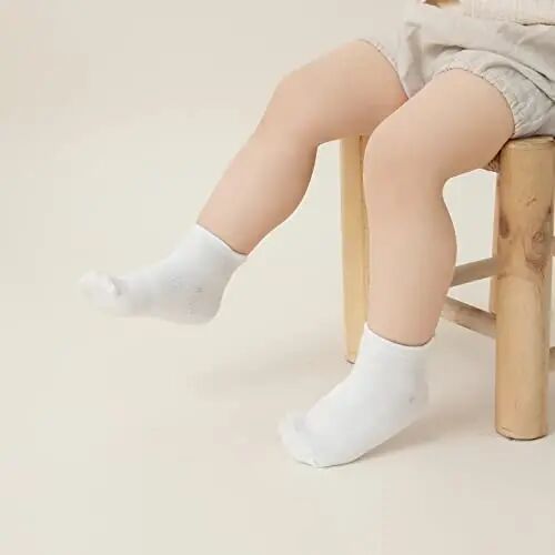 Aroveea Non Slip Grip Ankle Baby Socks 12 Pack for Toddler Boys and Girls Kids,Infant Cute Cotton Baby Socks 