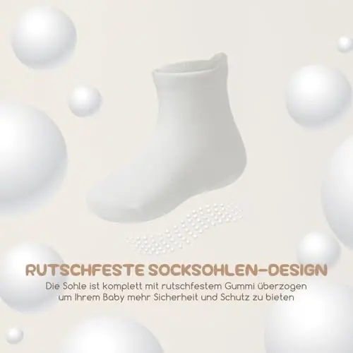 Aroveea Non Slip Grip Ankle Baby Socks 12 Pack for Toddler Boys and Girls Kids,Infant Cute Cotton Baby Socks - 5