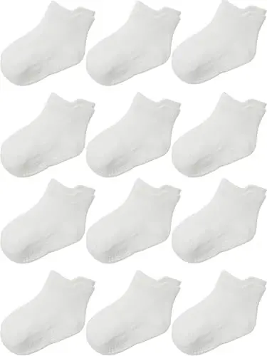 Aroveea Non Slip Grip Ankle Baby Socks 12 Pack for Toddler Boys and Girls Kids,Infant Cute Cotton Baby Socks 