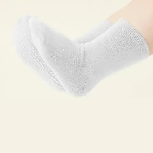 Aroveea Non Slip Grip Ankle Baby Socks 12 Pack for Toddler Boys and Girls Kids,Infant Cute Cotton Baby Socks - 3