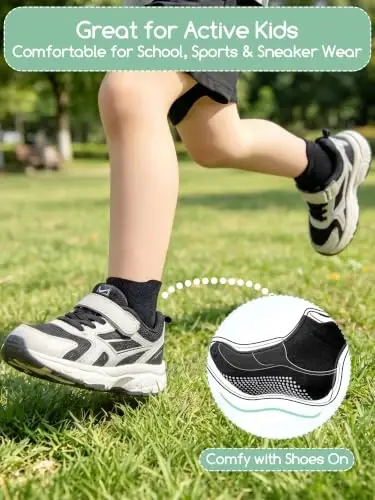 Aroveea Non Slip Grip Ankle Baby Socks 12 Pack for Toddler Boys and Girls Kids,Infant Cute Cotton Baby Socks - 4