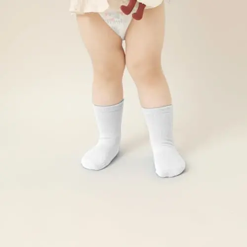 Aroveea Non Slip Grip Ankle Baby Socks 12 Pack for Toddler Boys and Girls Kids,Infant Cute Cotton Baby Socks - 5