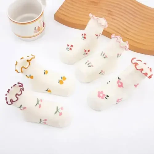 Aroveea Non Slip Grip Ankle Baby Socks 12 Pack for Toddler Boys and Girls Kids,Infant Cute Cotton Baby Socks - 6