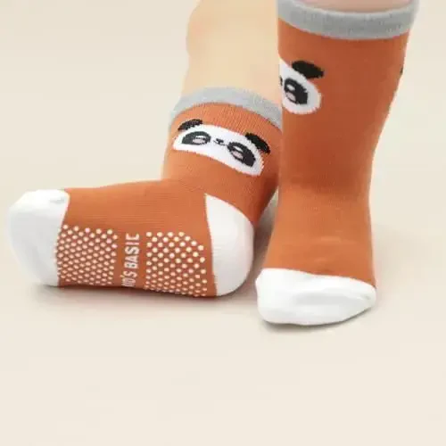 Aroveea Non Slip Grip Ankle Baby Socks 12 Pack for Toddler Boys and Girls Kids,Infant Cute Cotton Baby Socks - 5