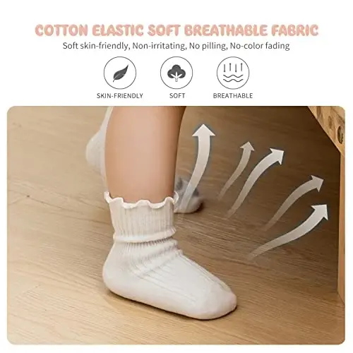 Aroveea Toddler Socks Non Slip Grip Cute Cotton Baby Socks 12 Pack for Toddler Boys Girls Kids - MODAZONE (1)