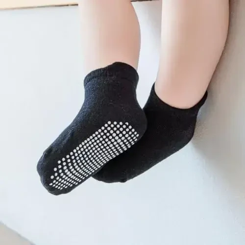 Aroveea Toddler Socks Non Slip Grip Cute Cotton Baby Socks 12 Pack for Toddler Boys Girls Kids - 6