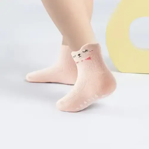 Aroveea Non Slip Grip Ankle Baby Socks 12 Pack for Toddler Boys and Girls Kids,Infant Cute Cotton Baby Socks - 5