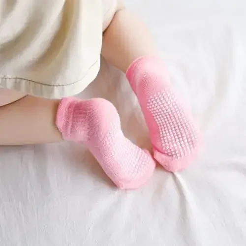 Aroveea Non Slip Grip Ankle Baby Socks 12 Pack for Toddler Boys and Girls Kids,Infant Cute Cotton Baby Socks - AROVEEA (1)