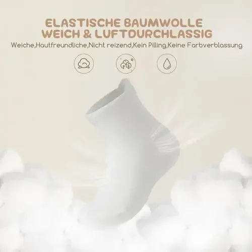 Aroveea Non Slip Grip Ankle Baby Socks 12 Pack for Toddler Boys and Girls Kids,Infant Cute Cotton Baby Socks - 4