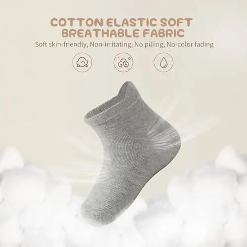 Aroveea Non Slip Grip To'piqli Bolalar Paypoqlari 12 Pachka O'g'il va Qiz Bolalar uchun, Chaqaloq Yoqimli Paxta Bolalar Paypoqlari - 2
