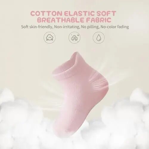 Aroveea Non Slip Grip To'piqli Chaqaloq Paypoqlari 12 to'plam O'g'il va Qiz Bolalar uchun, Kichkintoylar uchun Yoqimli Paxta Chaqaloq Paypoqlari - 2